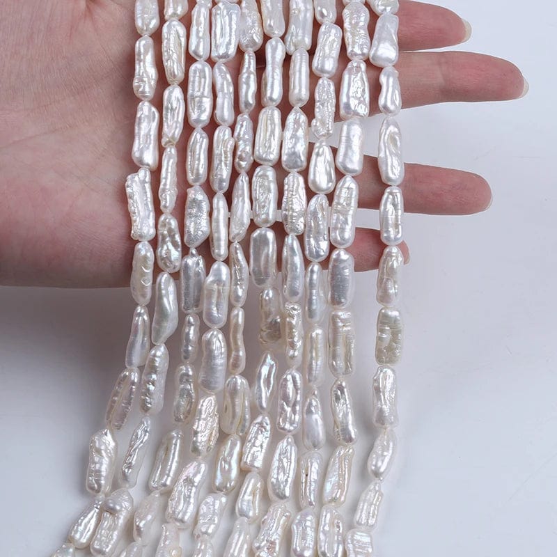 Ferskvandsperler – Biwa Barok, Grade AA (20x6–10mm) - Uniq Perler - 1111490461