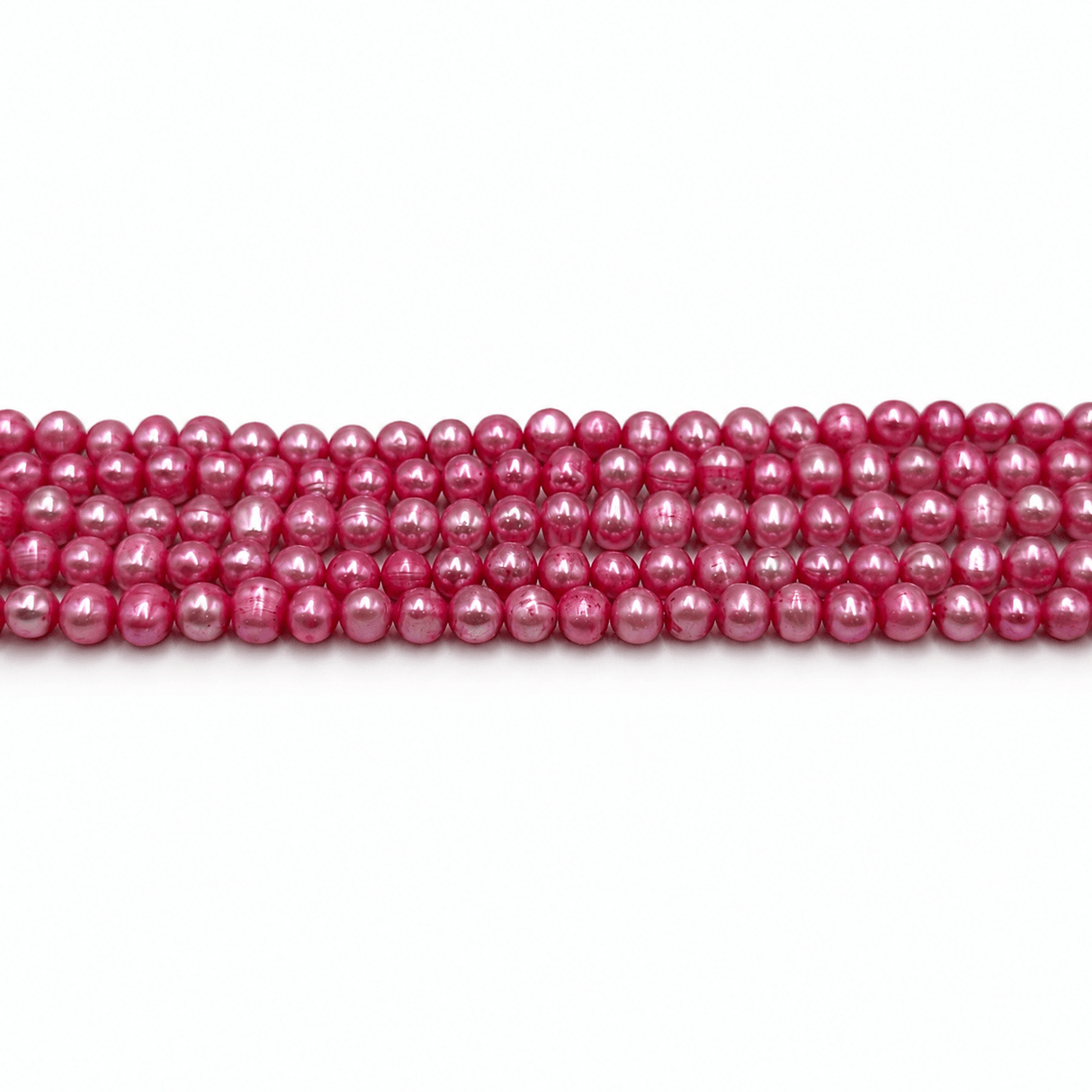 Ferskvandsperler - Farvede, Rosa/Pink (5-6mm) - Uniq Perler - 64565