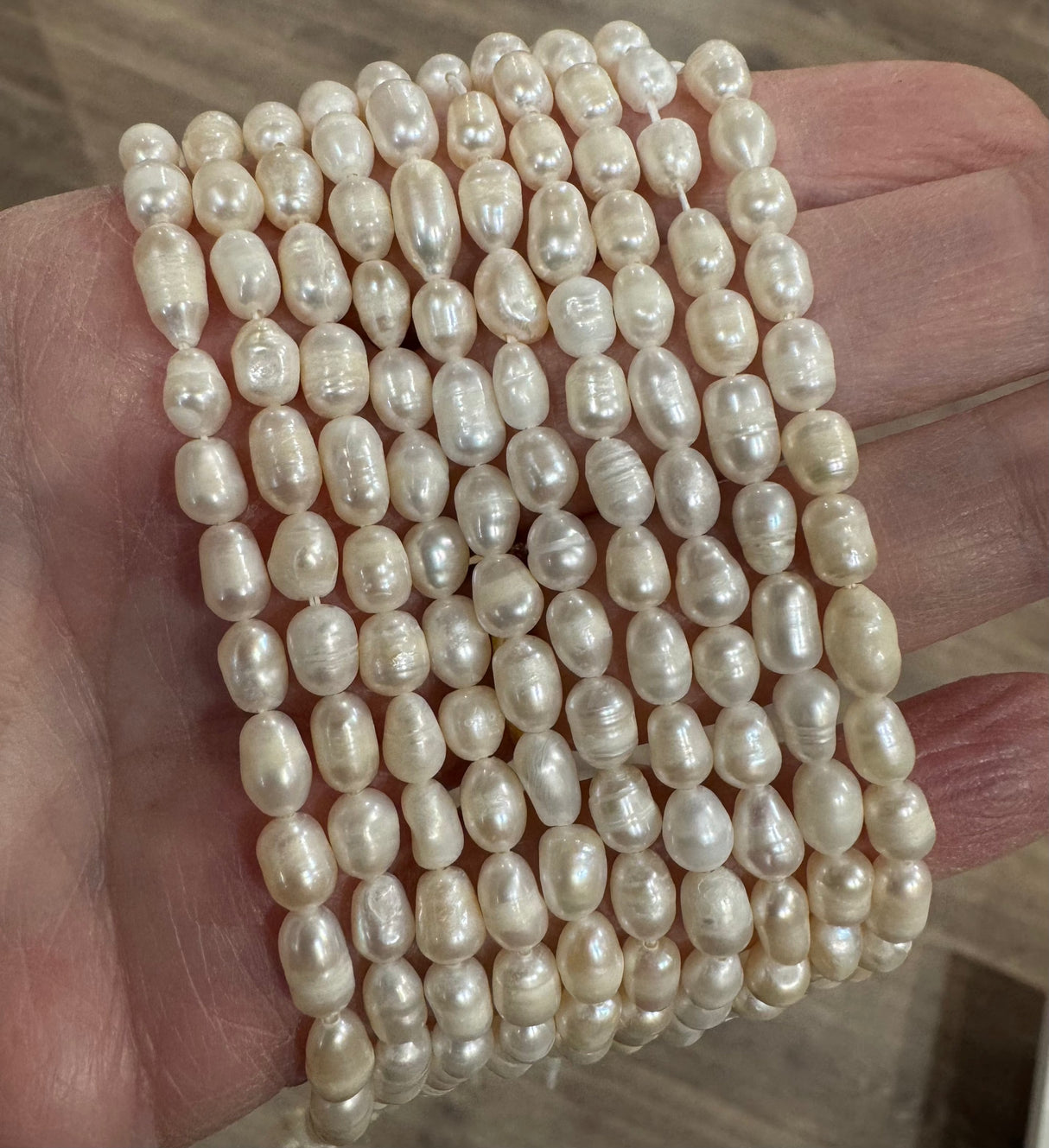 Ferskvandsperler Ferskvandsperler, Rice Perler, Grade A, 4-4,5mm