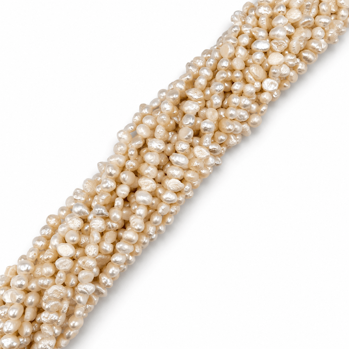 Ferskvandsperler – Hvid, Nugget (6-8x5-6mm) Grade A - Uniq Perler - 125469