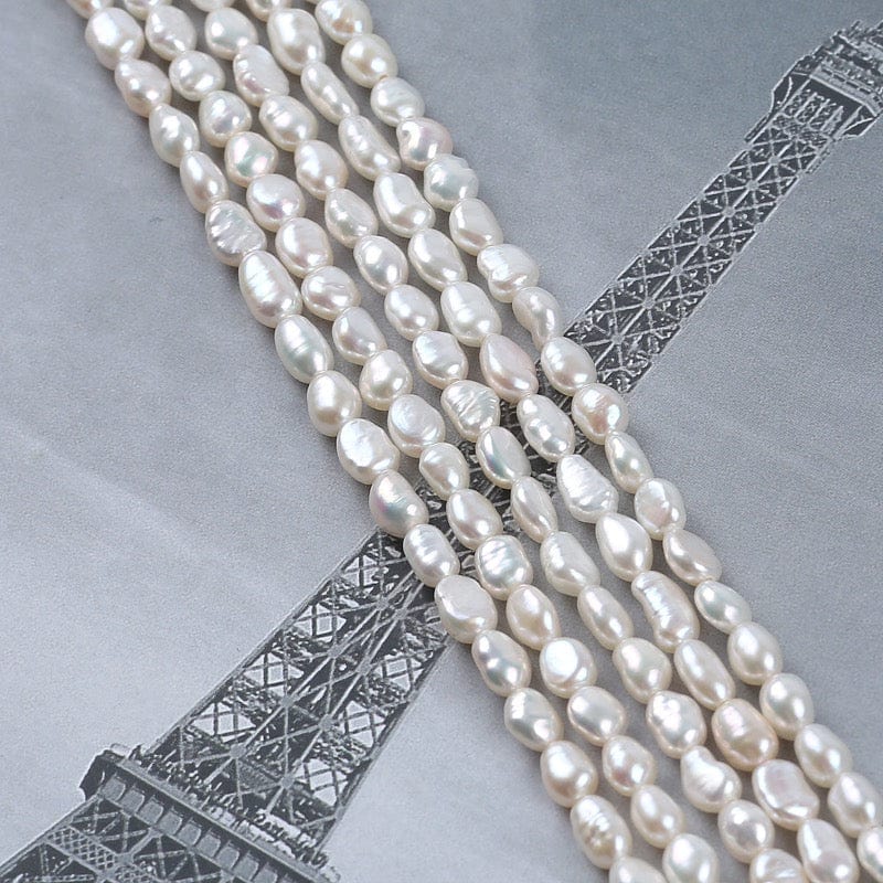 Ferskvandsperler – Hvid, Nugget, Grade AA (4 - 5mm) - Uniq Perler - 226544