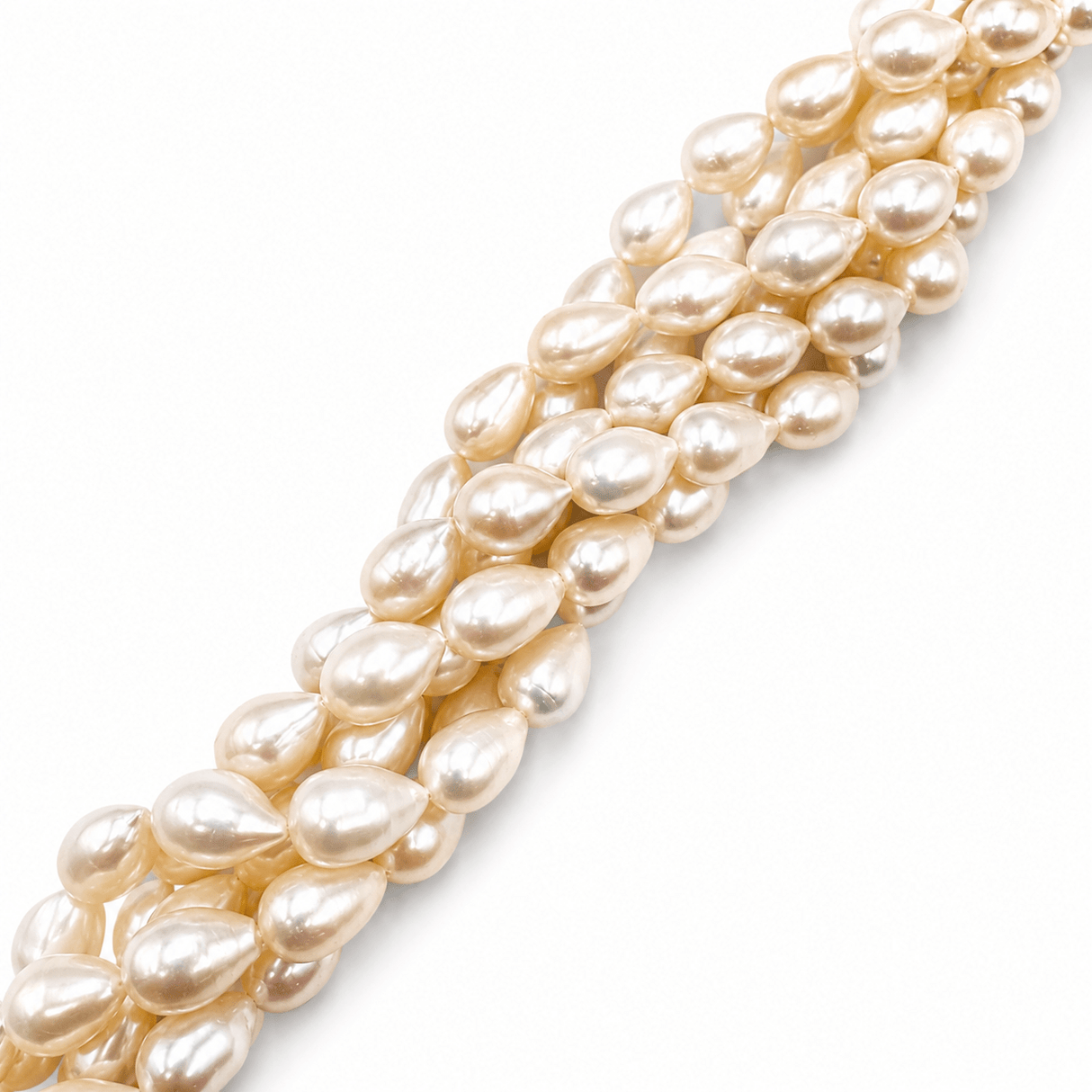 Ferskvandsperler Nugget/Dråbeform - Grade AAA (Hvid, 7 - 8 x 11mm) - Uniq Perler - 115387