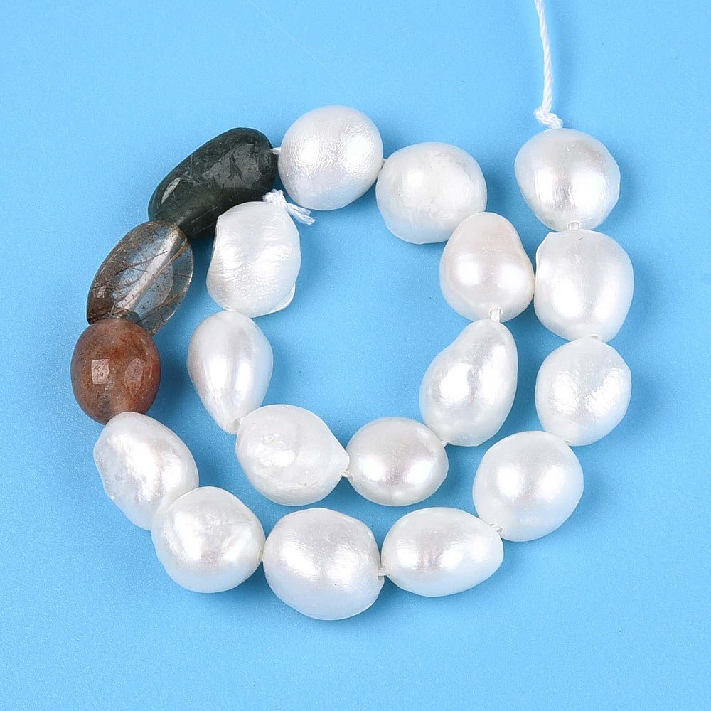 Ferskvandsperler Og Mix perler – Nuggets/Chips (5 - 12 mm) - Uniq Perler -