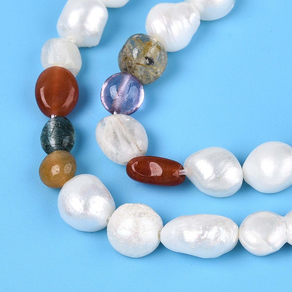 Ferskvandsperler Og Mix perler – Nuggets/Chips (5 - 12 mm) - Uniq Perler -