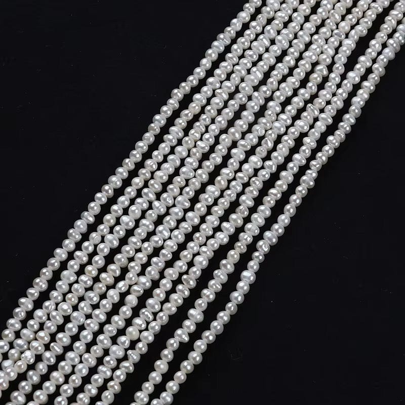 Ferskvandsperler Potato - Grade AA (Hvid, 3 - 3,5 mm) - Uniq Perler - 115384