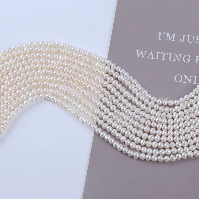 Ferskvandsperler Potato - Grade AA (Hvid, 5 - 6mm) - Uniq Perler - 347833