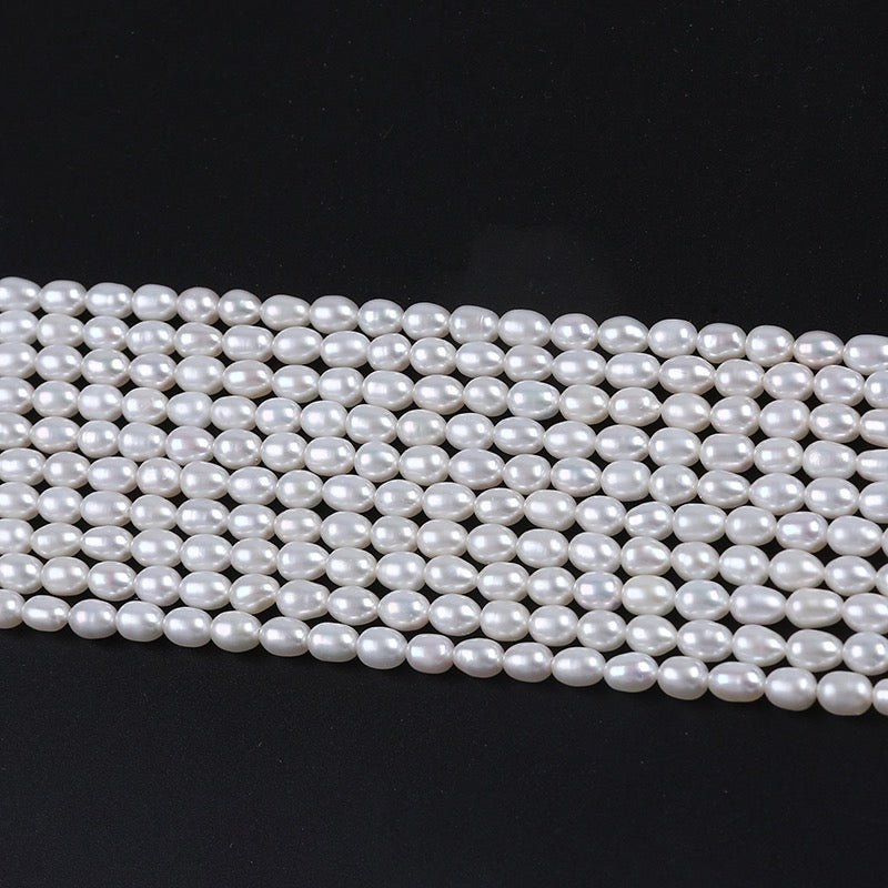 Frischwasserperlen – Rice, Grade A (4,5-5mm) - Uniq Perler - 125449