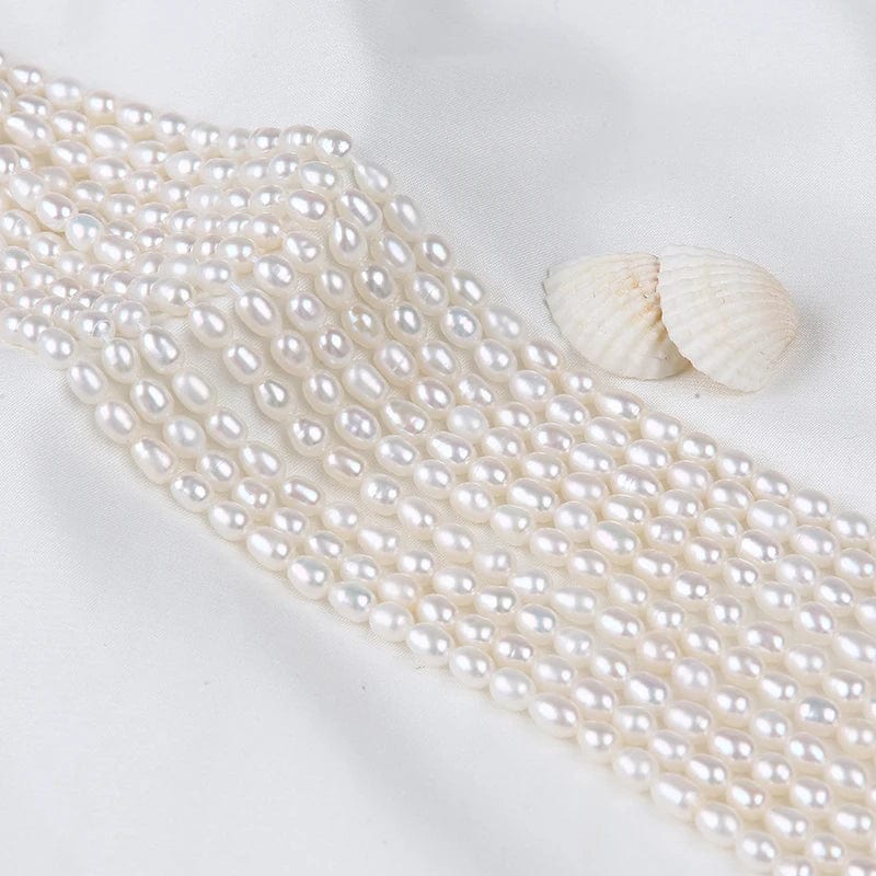 Ferskvandsperler – Rice, Grade A+(5x6mm) - Uniq Perler - 578985