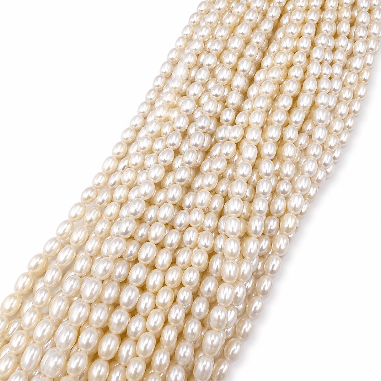 Ferskvandsperler – Rice, Grade A+(8 x 6,5 - 7mm) - Uniq Perler - 122275