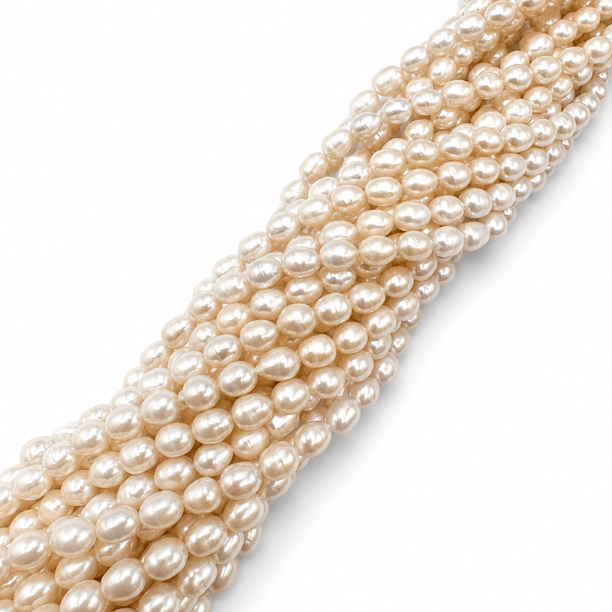 Ferskvandsperler – Rice, Grade A+(8 x 6,5 - 7mm) - Uniq Perler - 122275