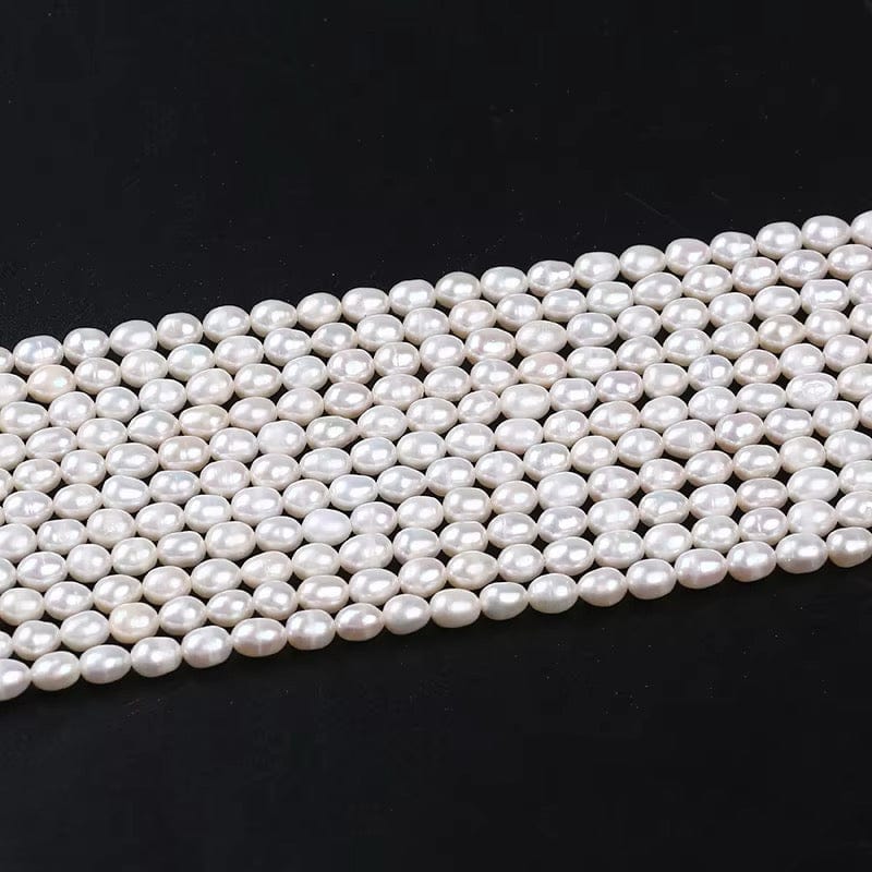 Ferskvandsperler – Rice, Grade AA (4–5mm) - Uniq Perler - 113673