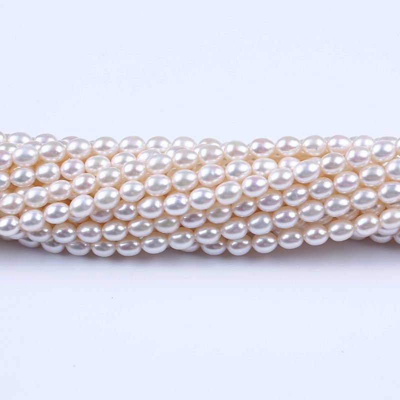 Ferskvandsperler – Rice, Grade AAA (6 - 7mm) - Uniq Perler - 122258