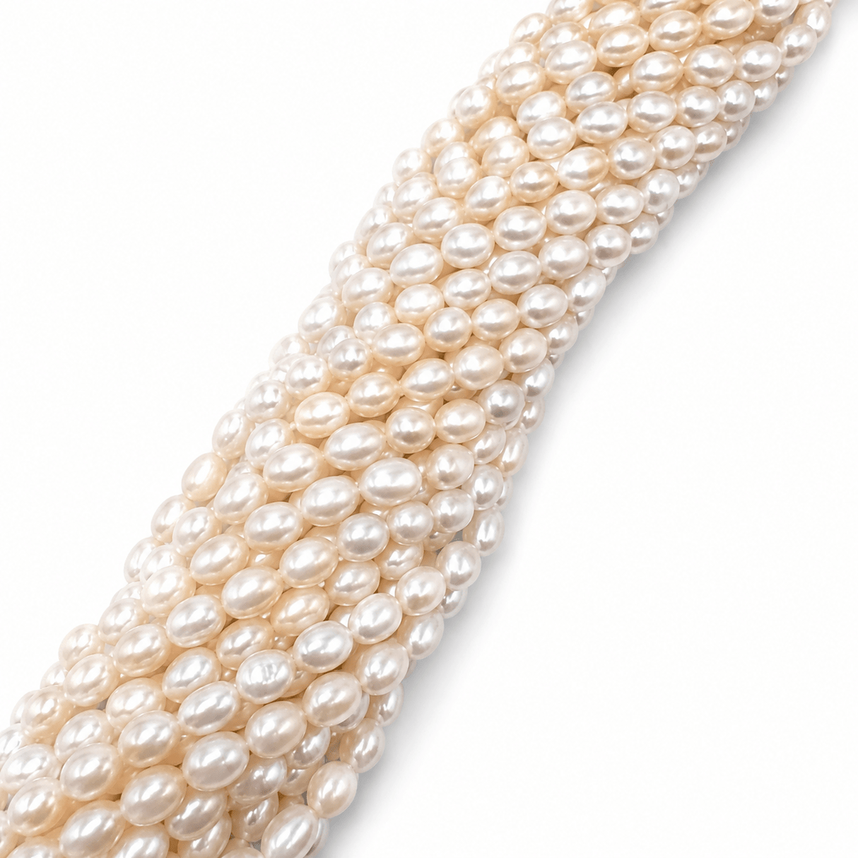 Ferskvandsperler – Rice, Grade AAA (8 - 8,5 x 6 - 6,5mm) - Uniq Perler - 122258