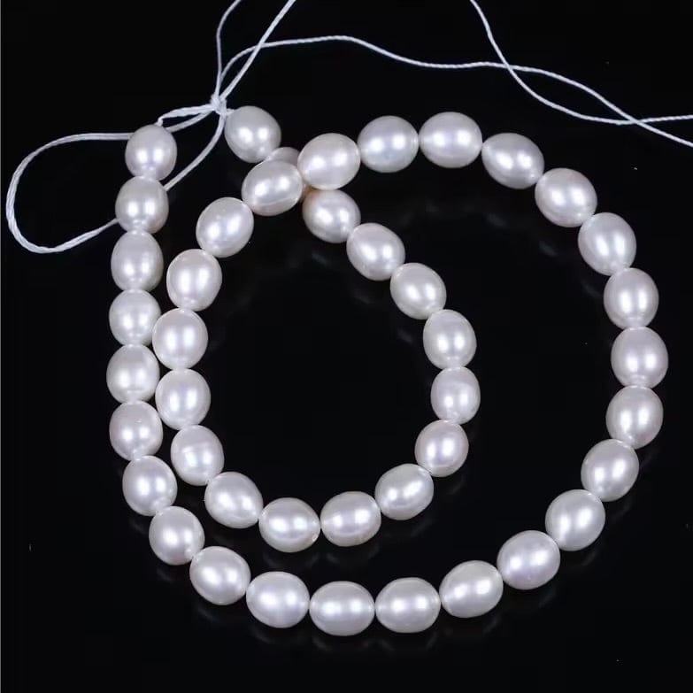 Ferskvandsperler - Rice Perler, Grade AAA (8 - 9mm) 1 stk. - Uniq Perler - 7556783