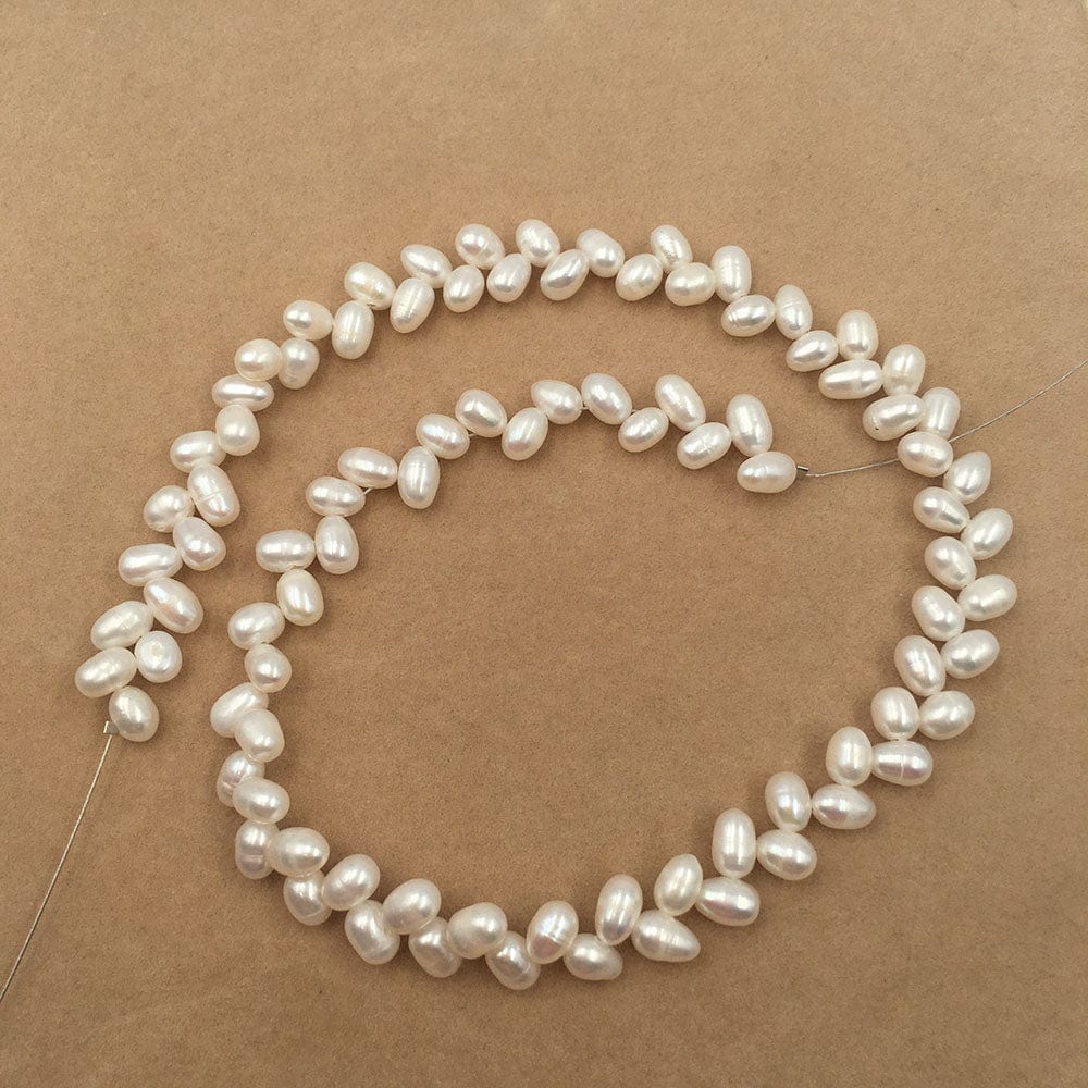 Färskvattenspärlor – Rice Tvillingpärlor, Grade A (5 - 6mm) - Uniq Perler - 0001489127