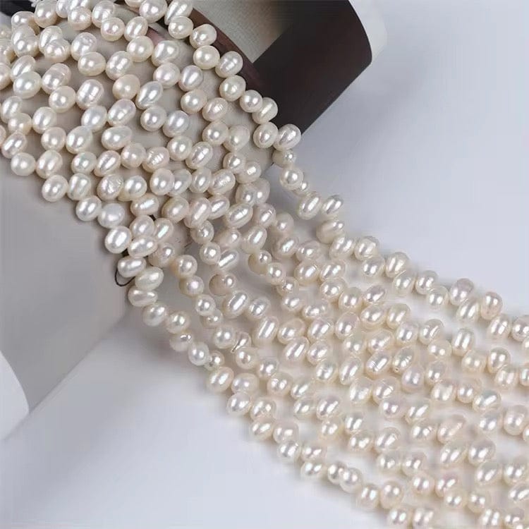 Färskvattenspärlor – Rice Tvillingpärlor, Grade A (5 - 6mm) - Uniq Perler - 0001489127
