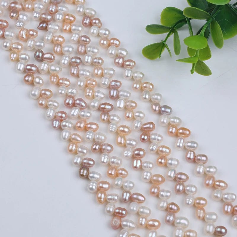 Ferskvandsperler – Rice, Tvillinge Perler, Grade A (5x6mm) - Uniq Perler - 230224