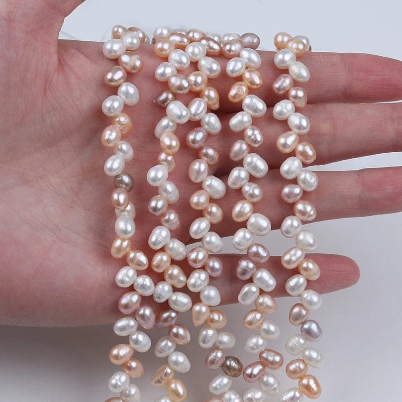 Ferskvandsperler – Rice, Tvillinge Perler, Grade A (5x6mm) - Uniq Perler - 230224