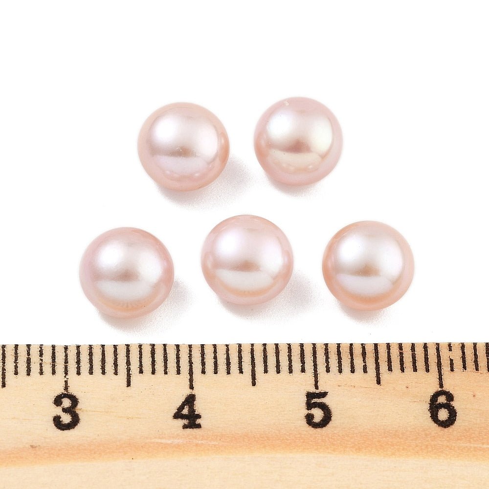 Freshwater pearls – Half-drilled, Purple (7.5-8mm) Grade 6A