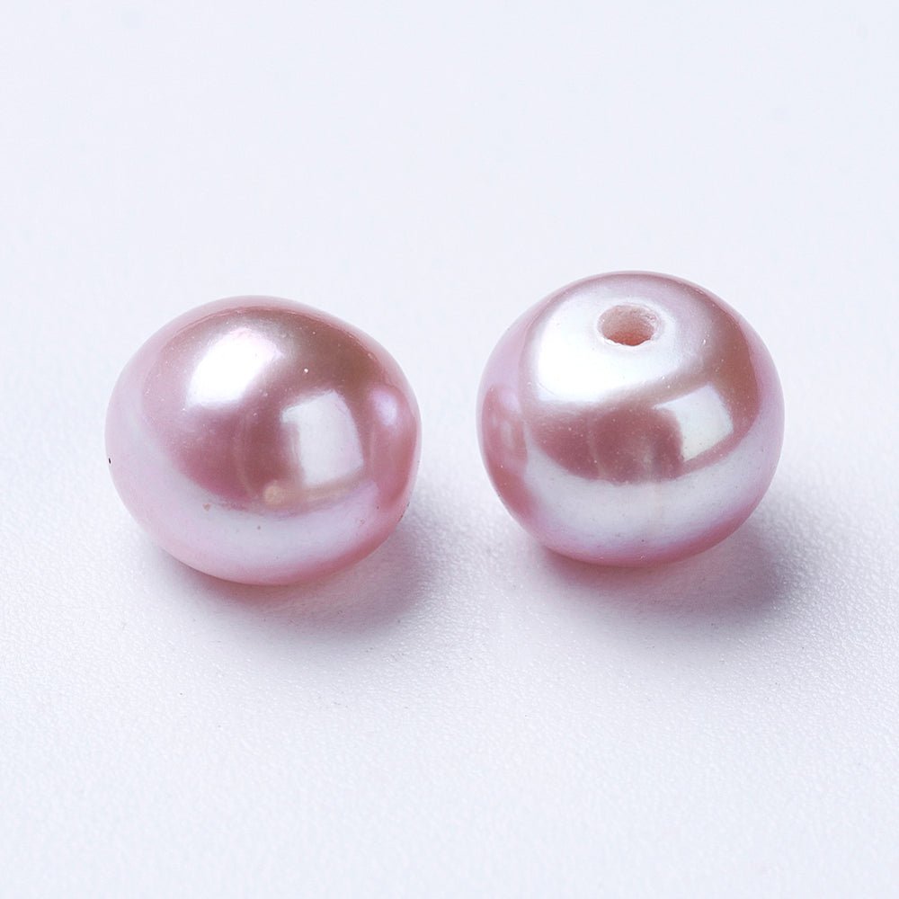 Ferskvandsperler – Top/Halvborede, Lys Lilla (6 - 6,5mm)1 par - Uniq Perler - 119741