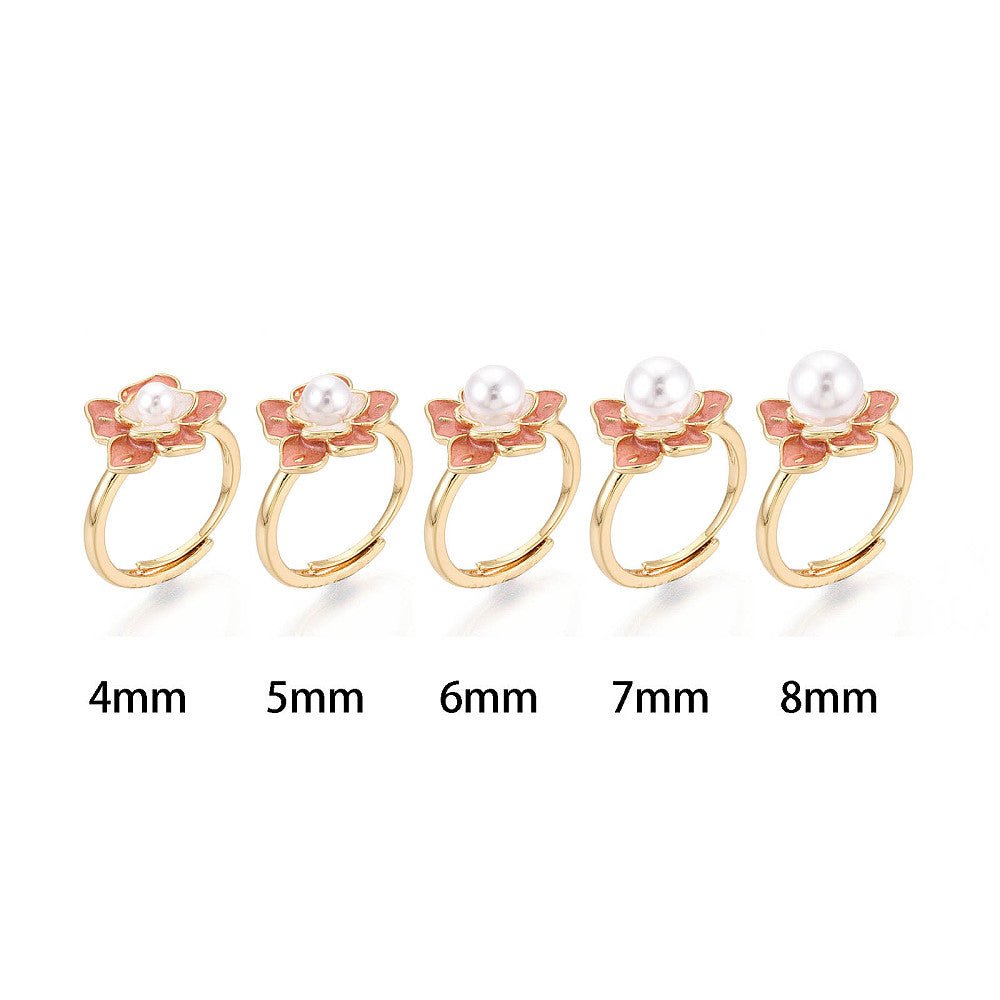 Fingerring Til Topboret Perle – 18K Forgyldt, Justerbar (15 - 18mm) - Uniq Perler -