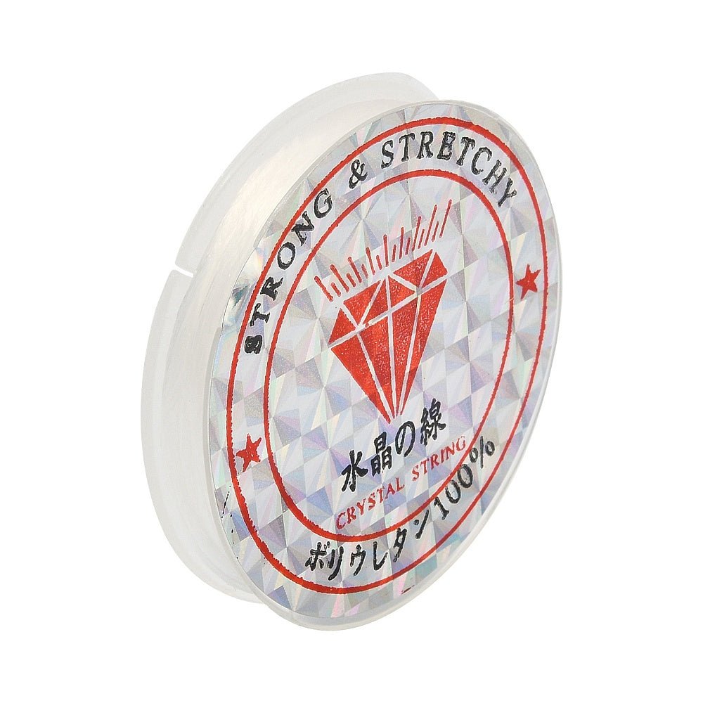 Flad Elastiktråd – Hvid (0,8mm) 10m - Uniq Perler -