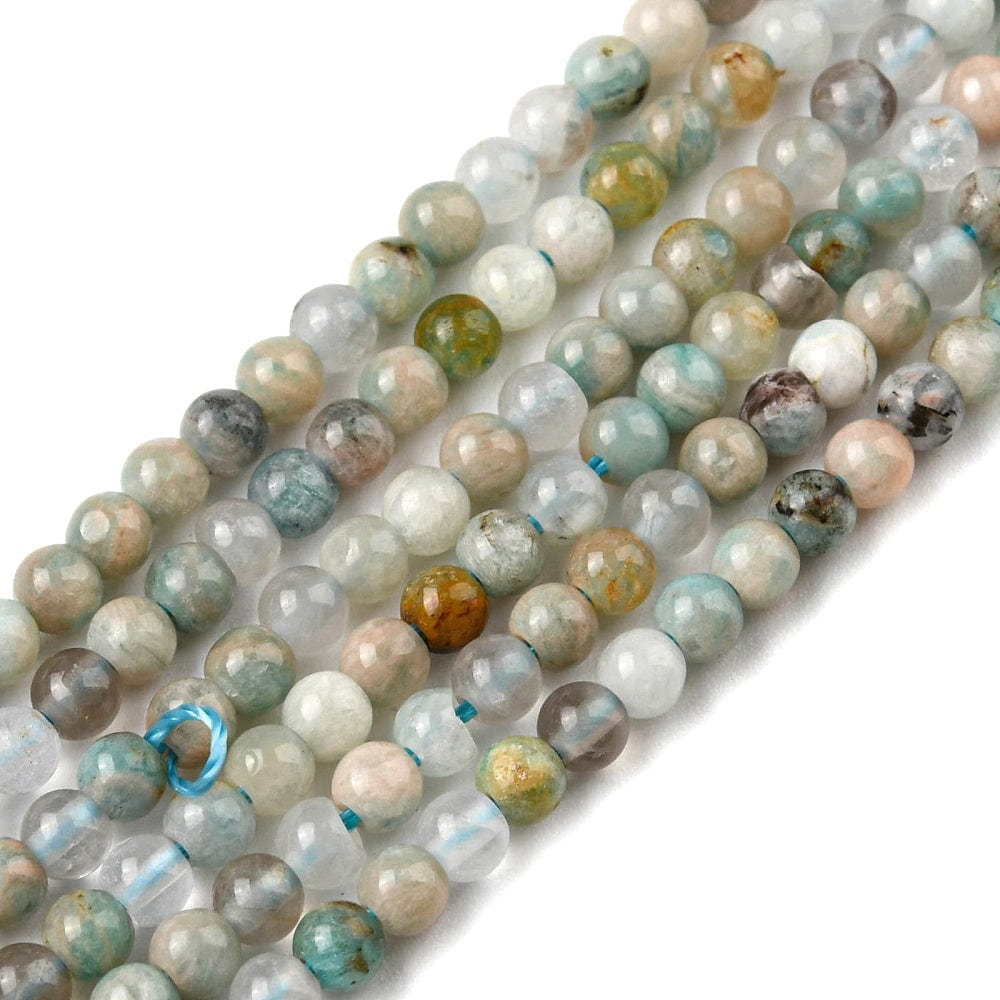 Flower Amazonit – Rund (3mm) - Uniq Perler - 490349