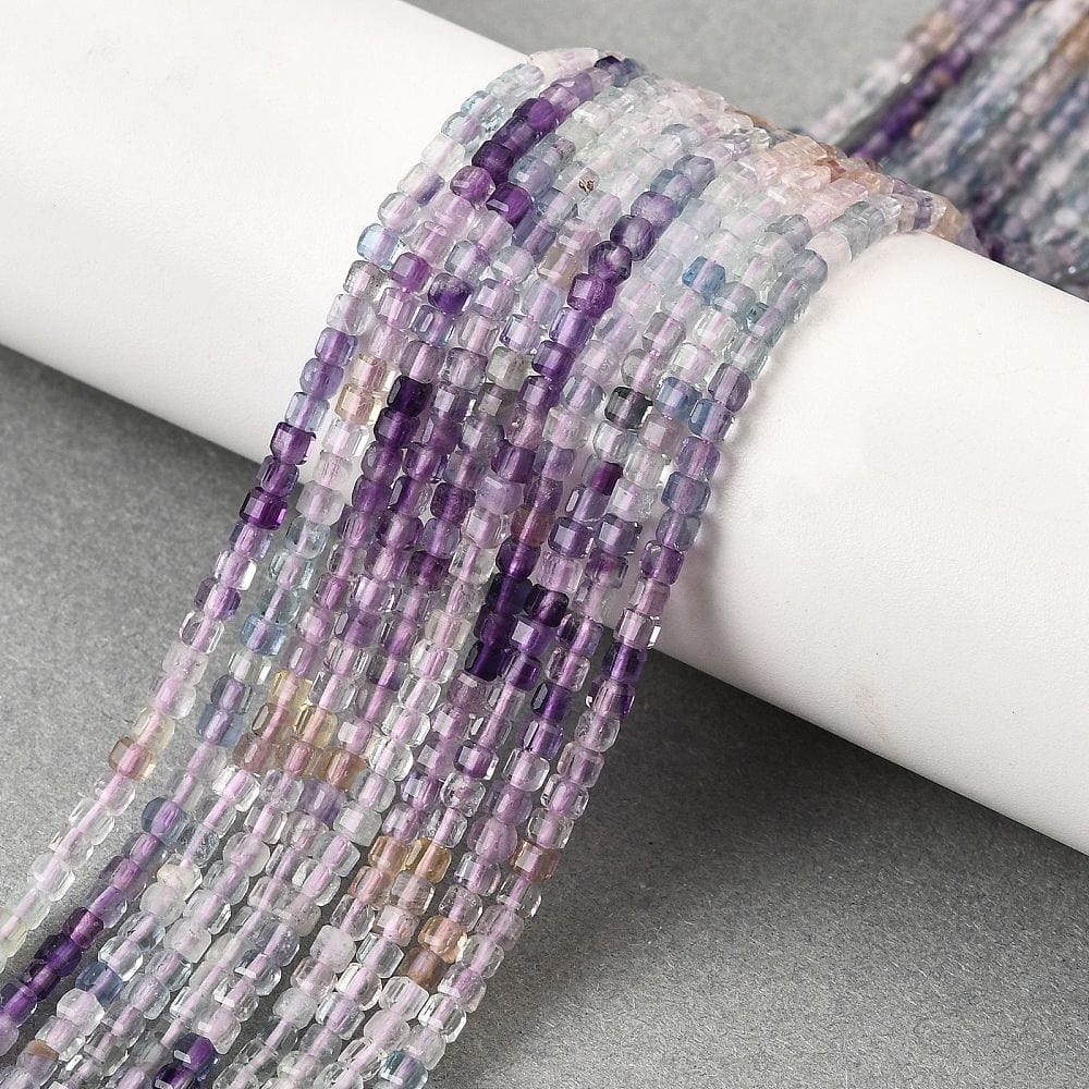 Fluorit – Kube Formet (2x2mm) - Uniq Perler - 115231