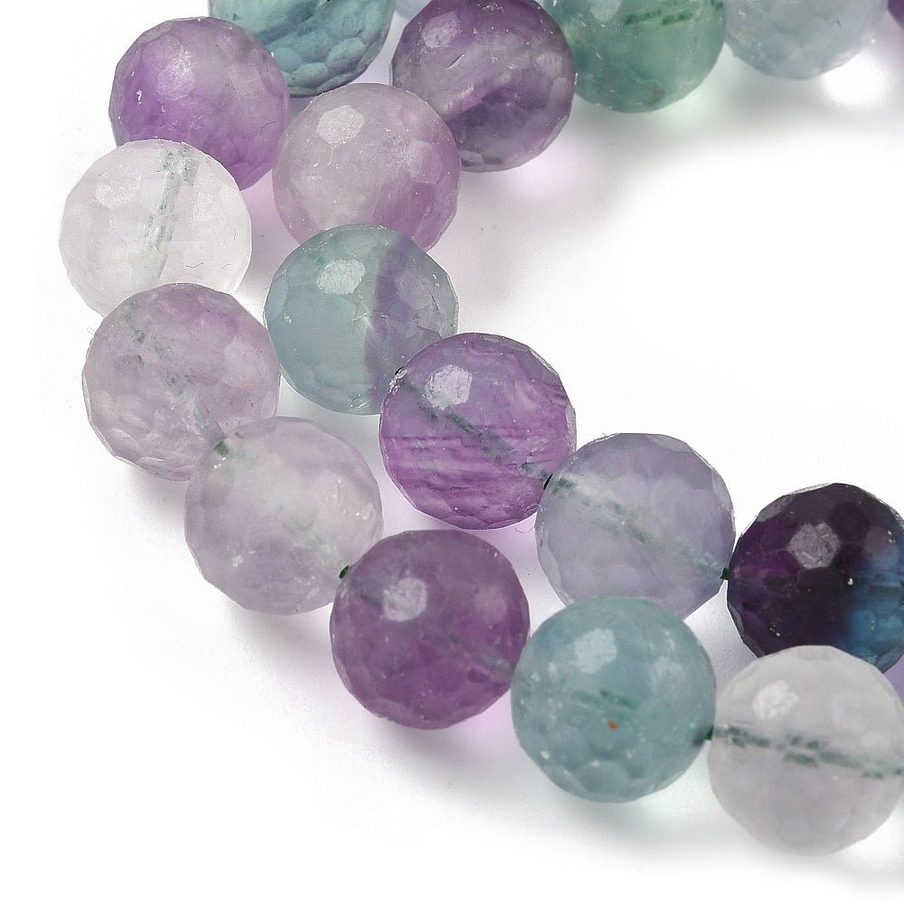 Fluorit Perlen – Facettierte, Runde (7–11mm) - Uniq Perler - 116976