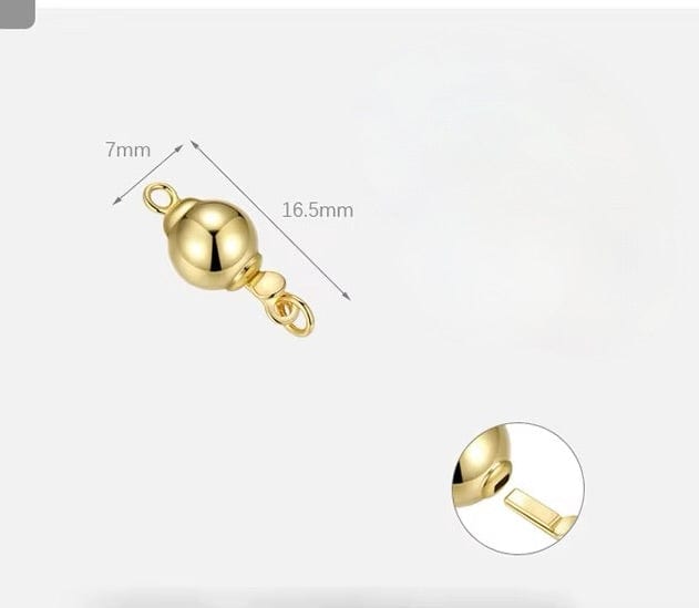 Forgyldt Sterling Sølv 925 Box Lås, 7mm - Uniq Perler - 115100