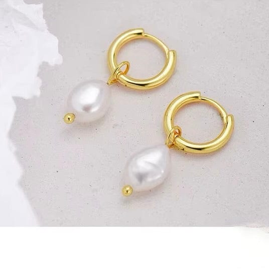 Forgyldt Sterling Sølv 925 Vedhæng Med Ferskvandsperle - Uniq Perler - 114394