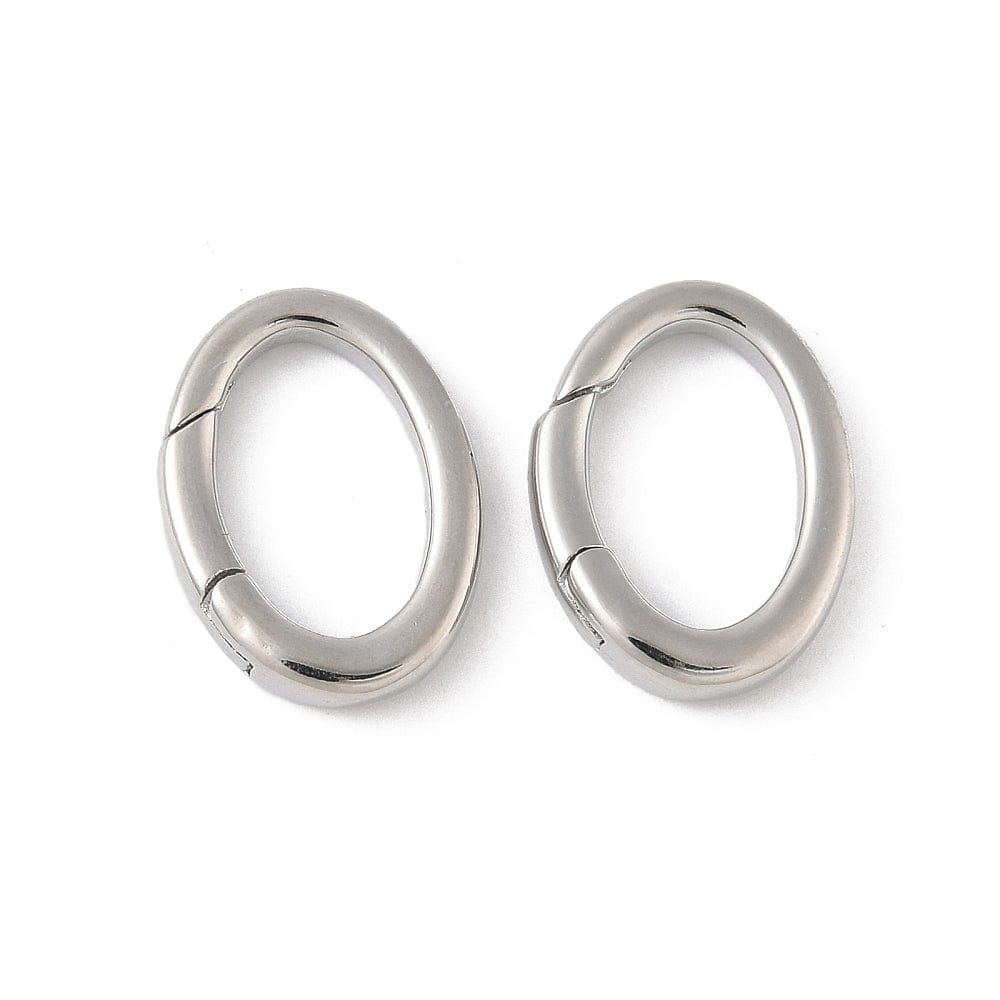 Gate Springlås - Langtidsholdbar Platin (13x18mm) - Uniq Perler - 115926