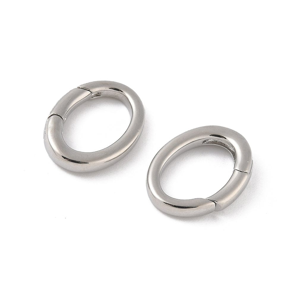 Gate Springlås - Langtidsholdbar Platin (13x18mm) - Uniq Perler - 115926