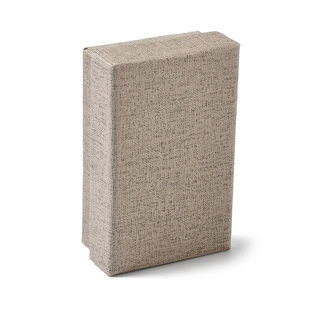 Gaveæske i hård pap – rektangulær (81x52 mm) – sandfarvet (6 stk.) - Uniq Perler -