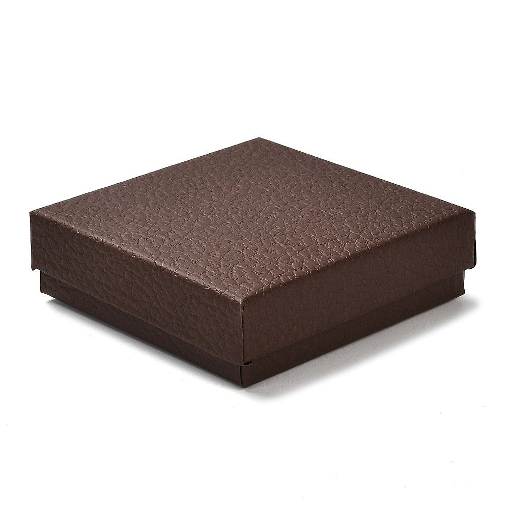 Gaveæsker - Mørk Brun (8,8x8,8x2,65cm) 6 stk - Uniq Perler -