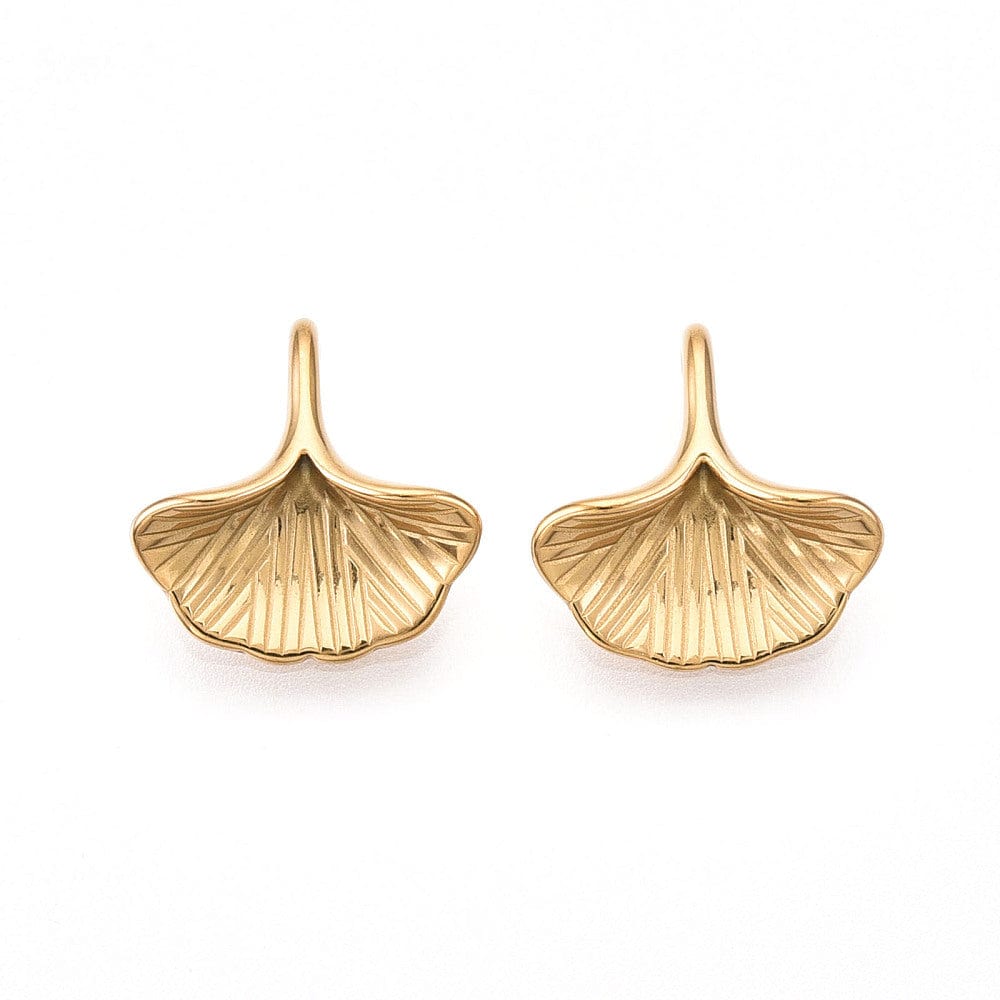 Gingko Vedhæng – Vandfast, 18K Forgyldt Stål (13x13mm) - Uniq Perler - 114995