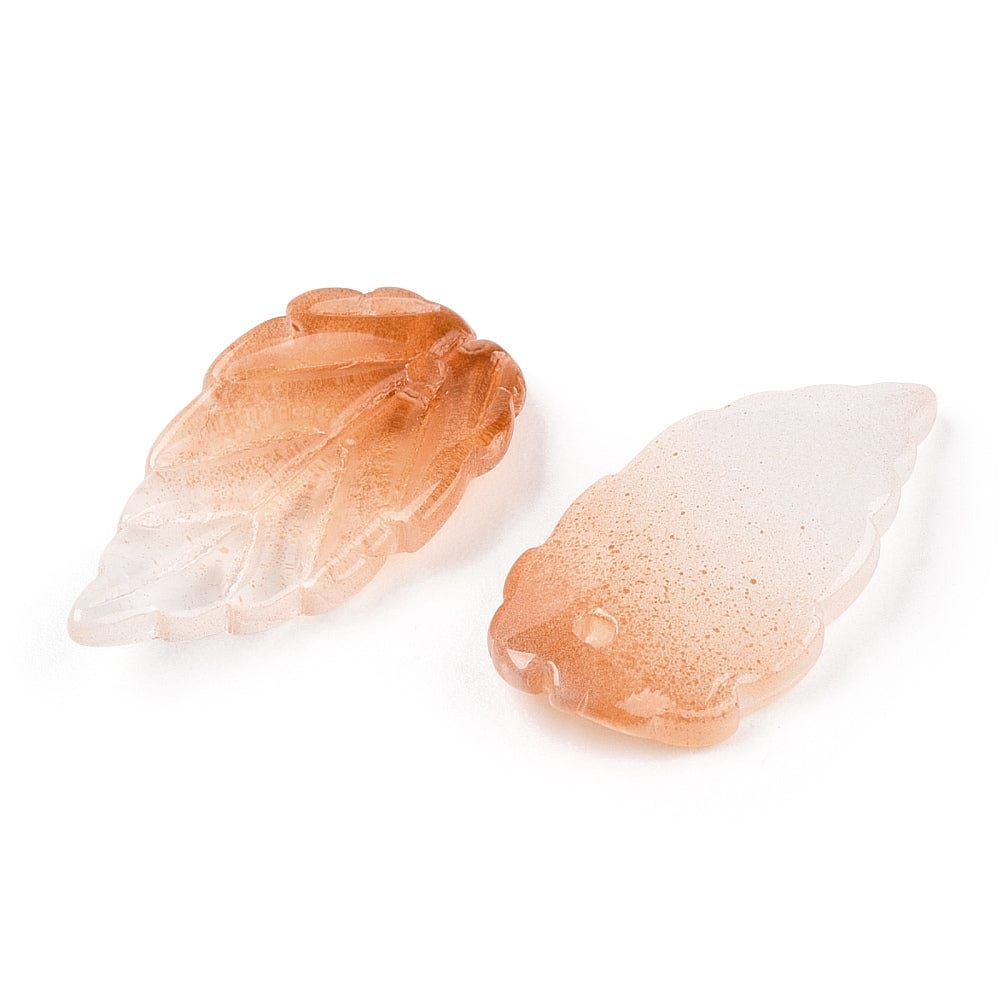 Glas Blade, To - Farvet, 30x16mm, 8 Stk - Uniq Perler - 111760