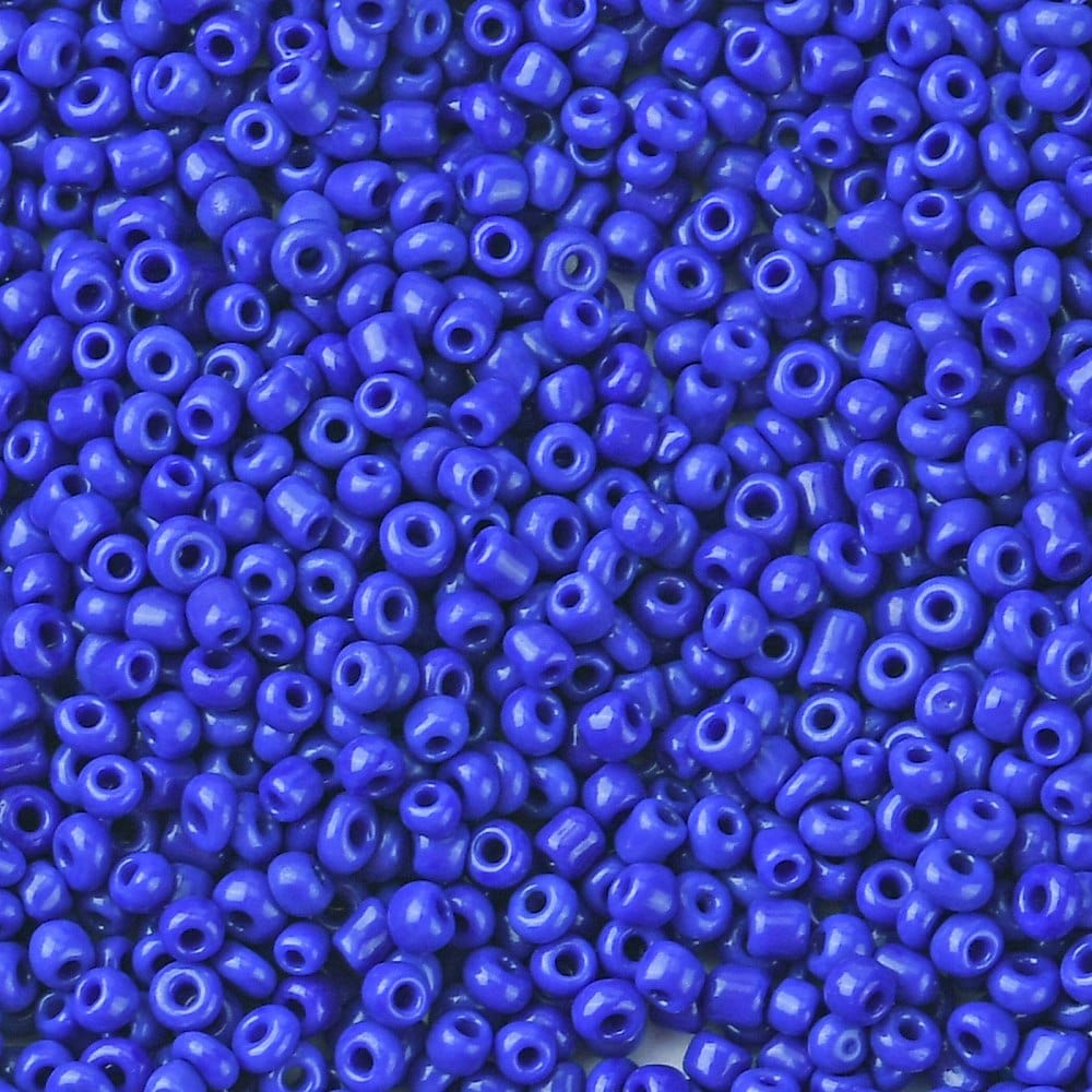 Glas Seed Beads, Blå, 2mm, (20gr) - Uniq Perler - 162722