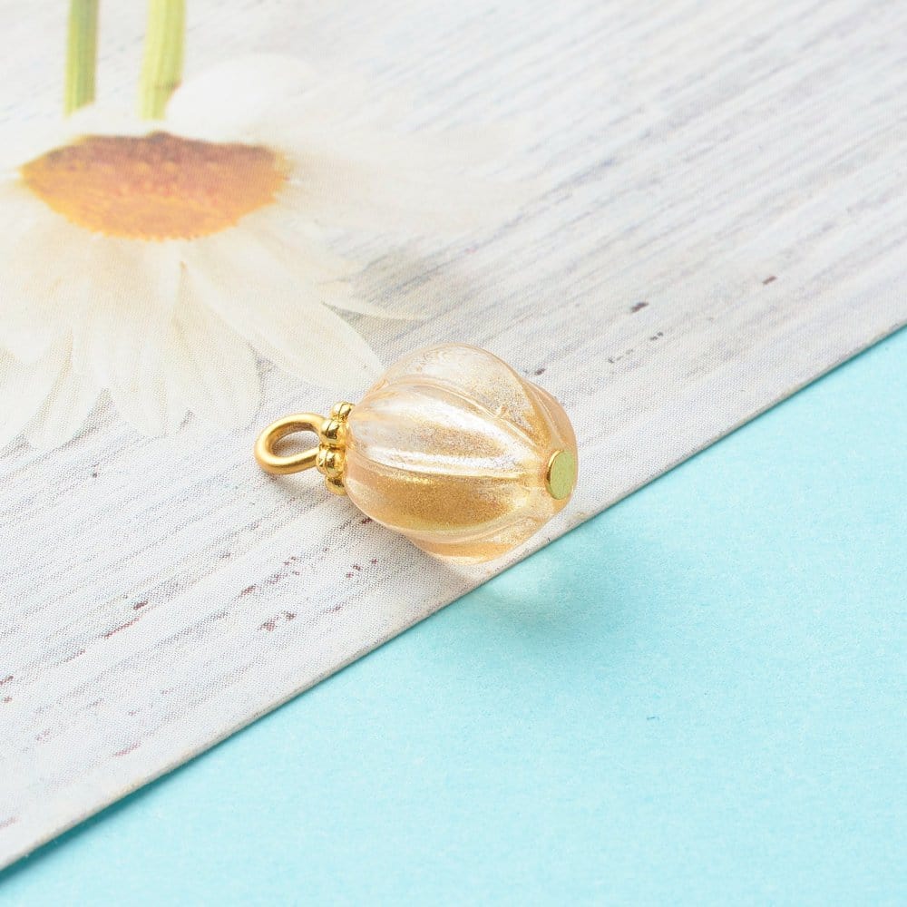 Glas Vedhæng, Assorteret Farver, 16x10mm, 10 stk. - Uniq Perler - 17384