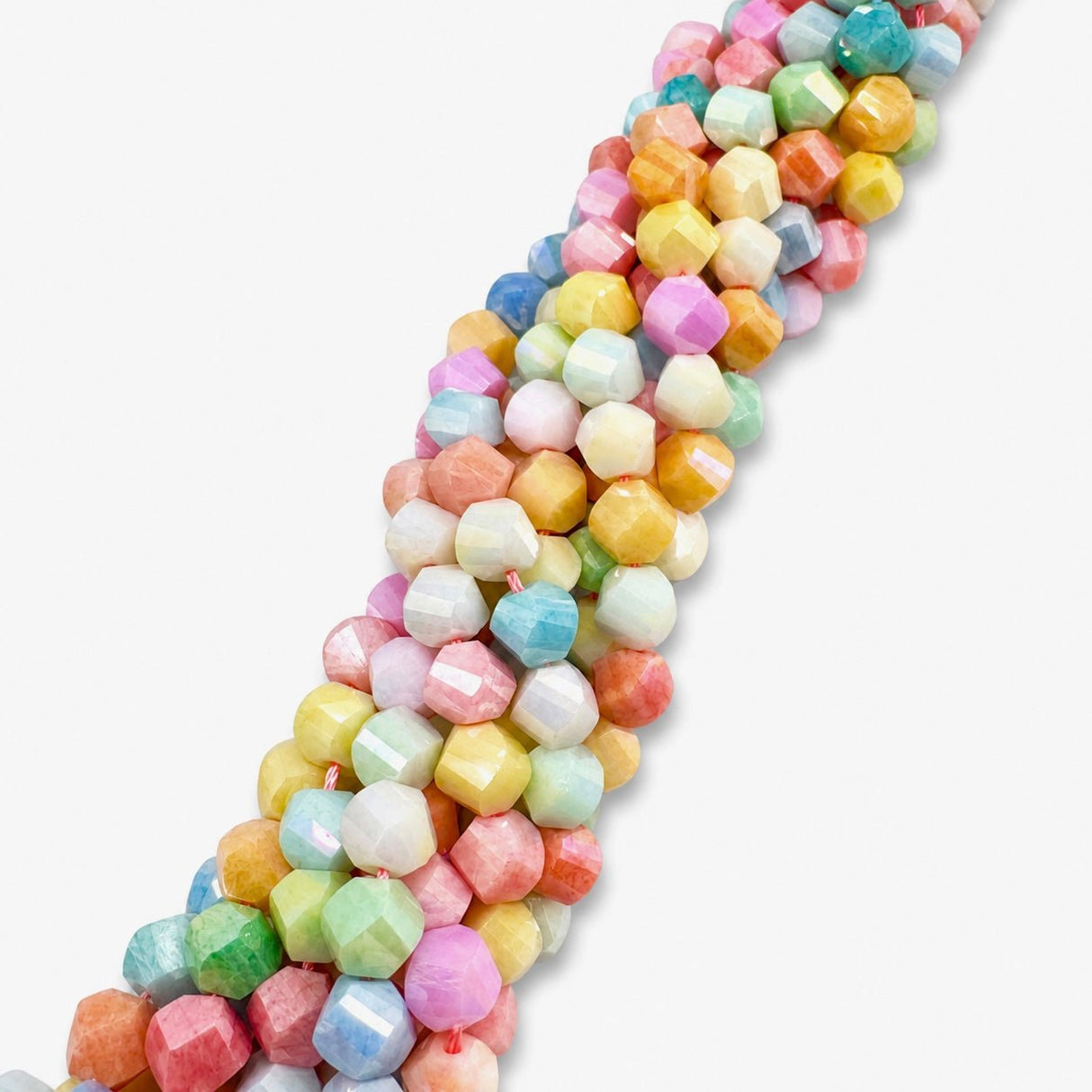 Glasperler – Facetslebet Twist (5 - 6,5mm) - Uniq Perler - 120212