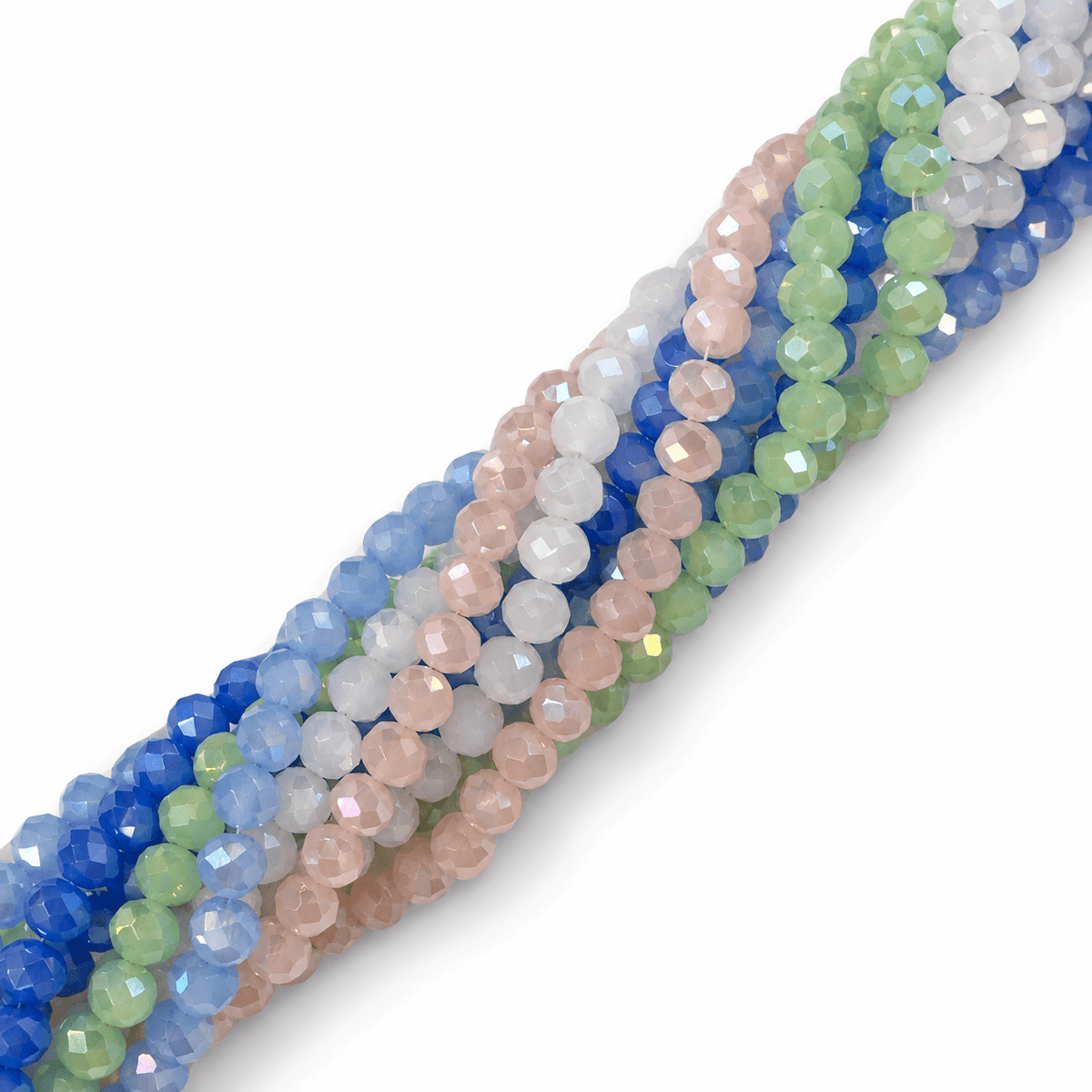 Glasperler – Facetterede Rondeller, Farve Mix (6x5mm, 10 Strenge) - Uniq Perler - 0000014889097, 025882445679910012073849