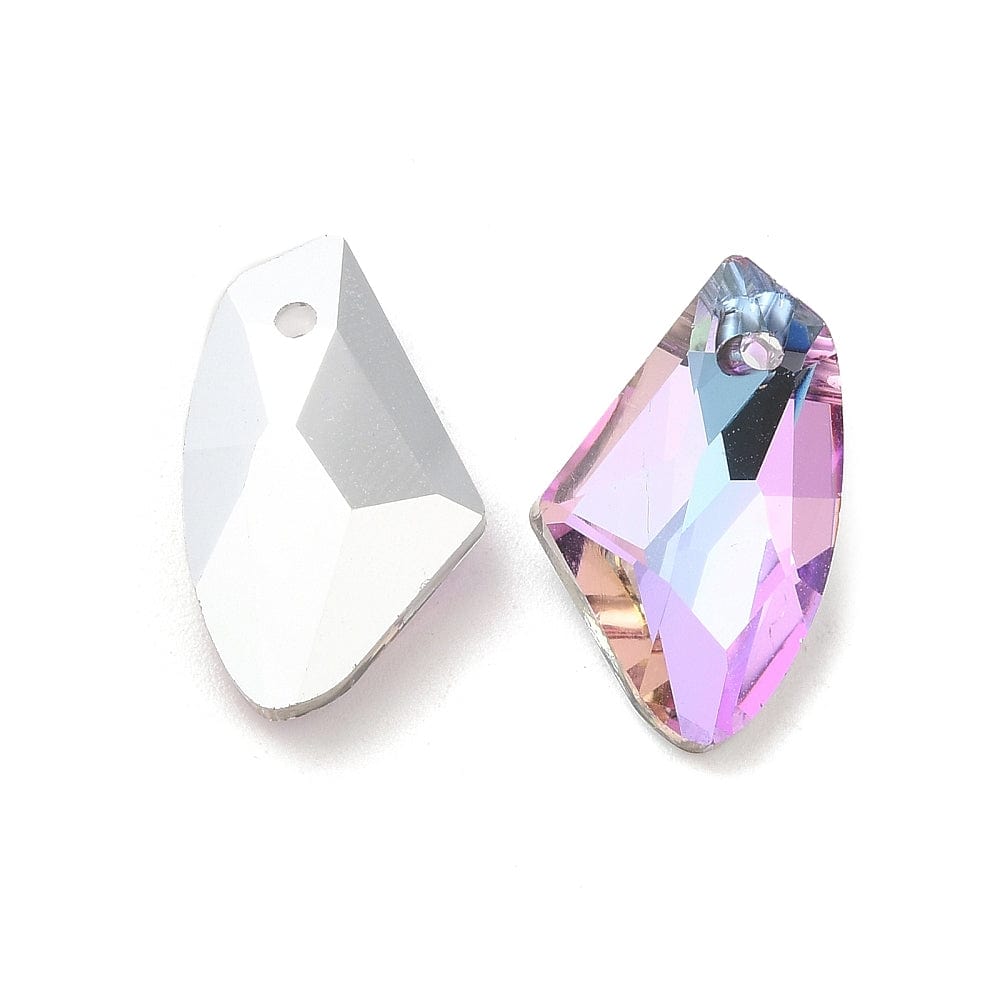 Glasperler - Facetteret (19x11mm), 2 Stk - Uniq Perler - 113389