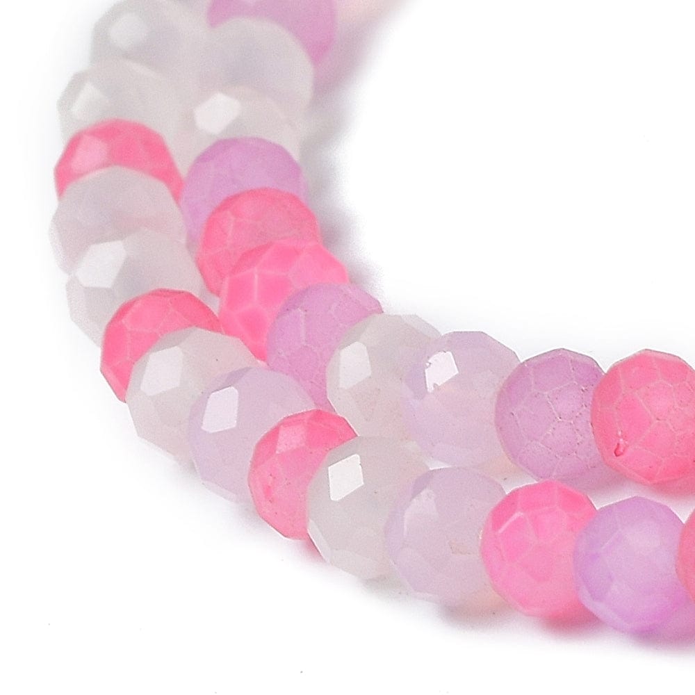 Glasperler, Facetteret, Rondel, (3x3,5mm) - Uniq Perler - 148977