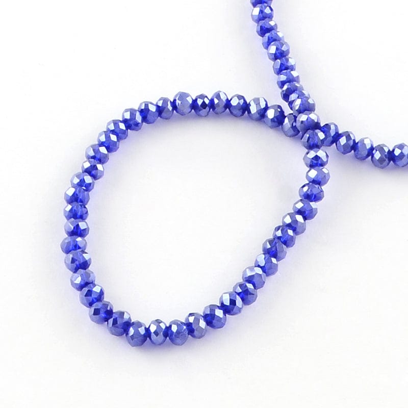 Glasperler – Farve Mix, Facetterede Runde (4x3mm) 10 Strenge - Uniq Perler - 14331