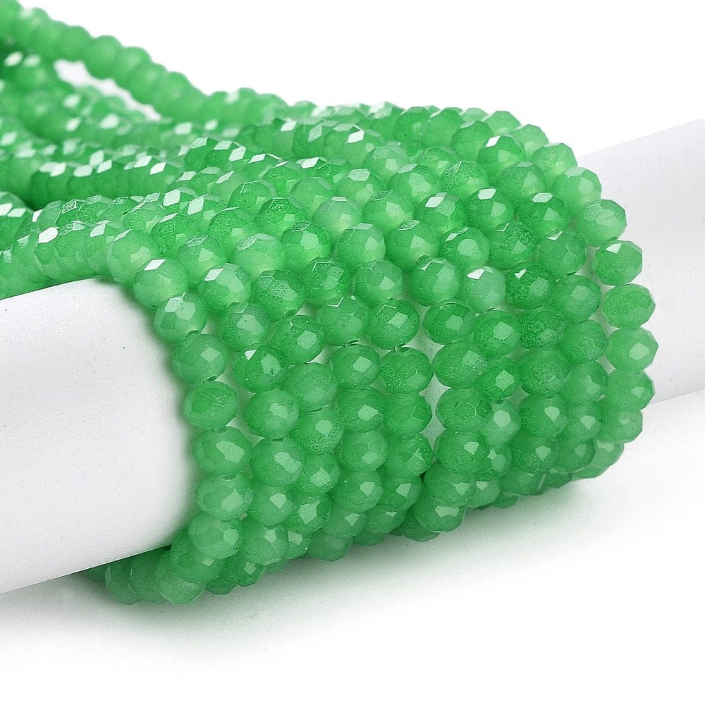 Glasperler, Grøn, (6x5mm) - Uniq Perler - 113005