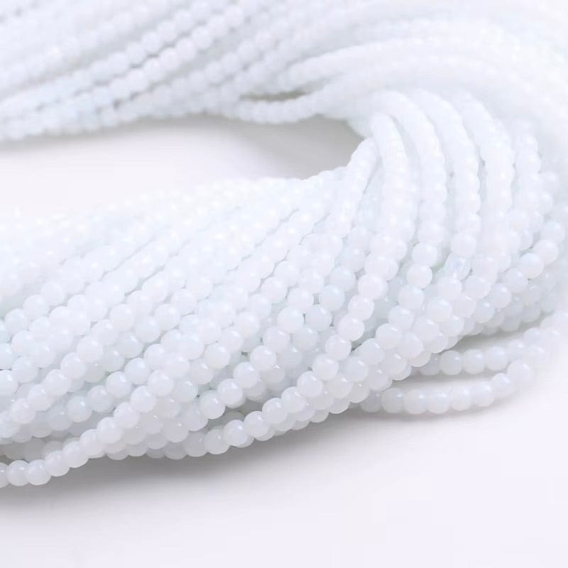 Glasperler - Hvid/Klar (2mm) - Uniq Perler - 66520