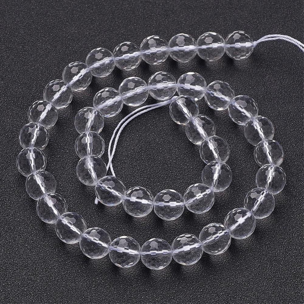 Glasperler, Klar, Mange Facetteret, 10mm - Uniq Perler - 113895