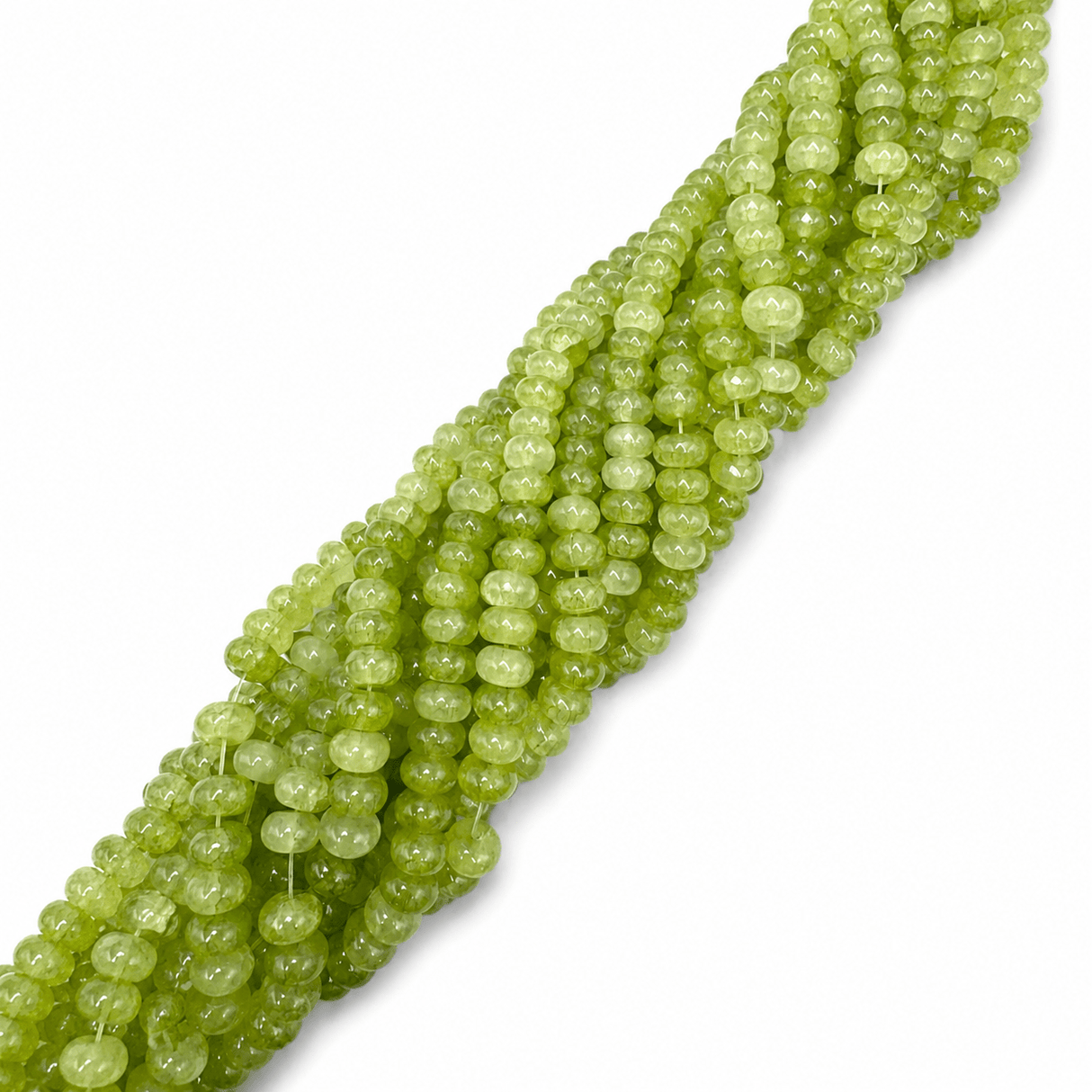 Glasperler – Limegrøn, Rondel (8x5mm) - Uniq Perler - 122461