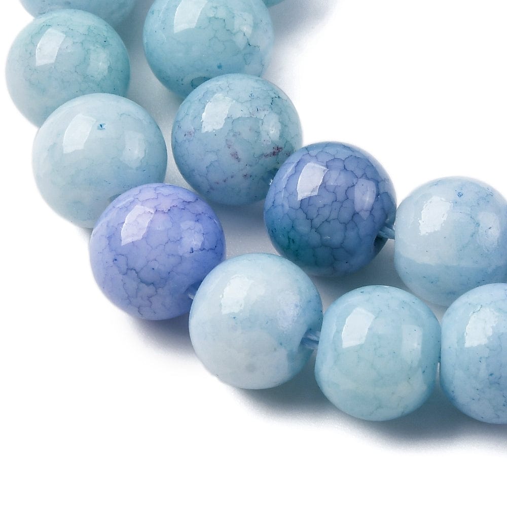 Glasperler, Lys Blå, Runde,(8,5mm) - Uniq Perler - 114686
