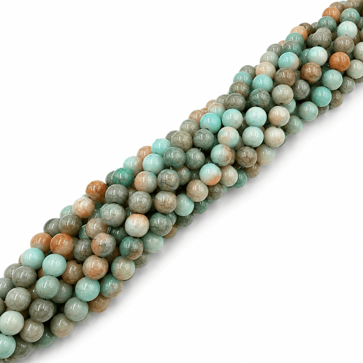 Glasperler Med Farveovergang - (8,5mm) - Uniq Perler - 124418